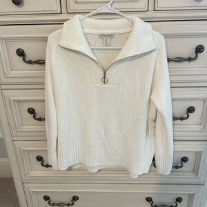 Women’s Off-White Small Pullover Quarter Zip